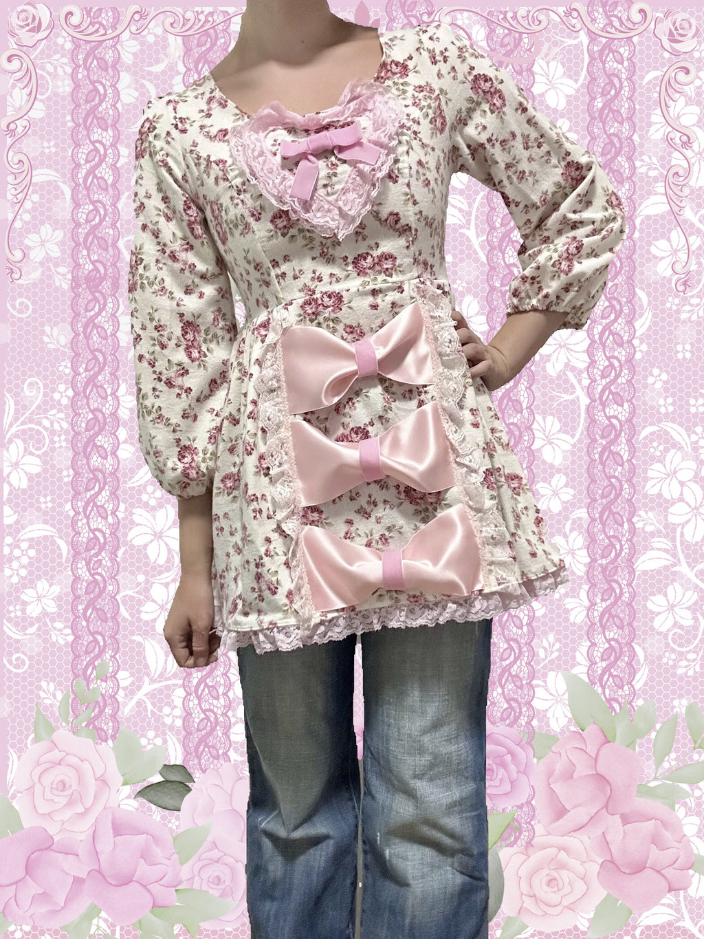 Rose Ribbon Long Sleeve